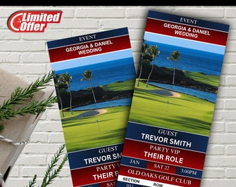 Groomsmen Proposal Ticket Golf, Personalized Masters Groomsmen Gift, Bachelor Party Asking Groomsman idea, Best man or Jr. Groomsman Wedding