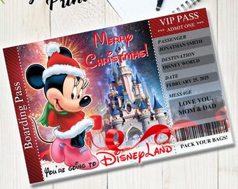Christmas Surprise Trip to Disneyland, Disney Theme Park Tickets, Disneyworld, Disneyland Florida, Disney Ticket Trip, You're Going Disney