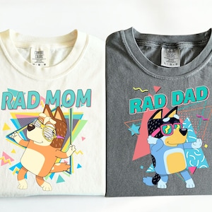 Comfort Colors® , Blue Rad Family Shirt, blue dog Rad Mom Shirt, Blue dog Rad Dad Shirt, blue dog Birthday Shirt, Blue dog lover shirt 699