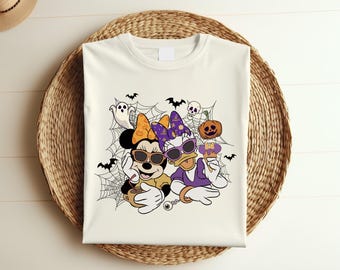 Minnie And Daisy Halloween Shirt, Best Friend Halloween Shirt, Disney Minnie And Daisy Sweatshirt, Disney Halloween Tee, Girls Halloween s47
