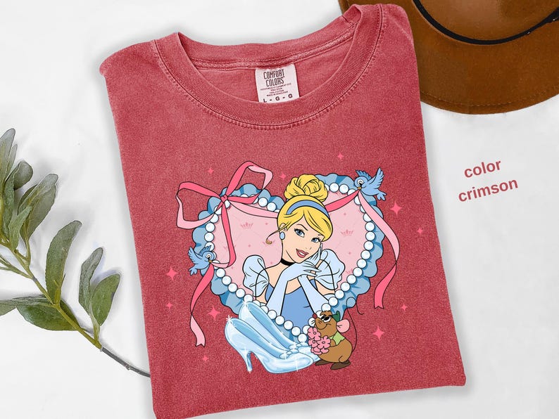 Camiseta de Princesas Disney Comfort Colors®, Sudadera de Cenicienta, Camiseta de Blancanieves, Camiseta de La Sirenita, Camiseta de Rapunzel, Camiseta de Aurora, d049 imagen 4