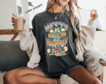 Comfort Colors® Vintage Disneyworld Est.1971 Halloween Shirt, Mickey's Not So Scary Party Shirt Disney Halloween Shirt, Halloween Party, a11