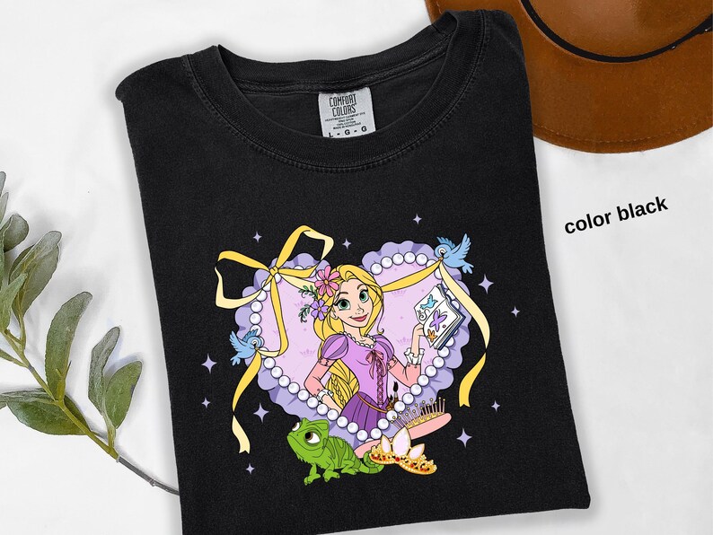 Camiseta de Princesas Disney Comfort Colors®, Sudadera de Cenicienta, Camiseta de Blancanieves, Camiseta de La Sirenita, Camiseta de Rapunzel, Camiseta de Aurora, d049 imagen 5
