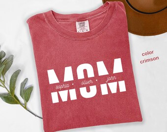 Comfort Colors®, Personalized Mama Shirt, With Kids Name, Mothers Day Gift, Custom Mom T-shirt, Grandma Shirt, Gift For Mama, Mom Shirt t862