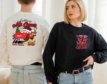 Retro Disney Cars Radiator Springs Christmas Shirt, Cars Lightning Mcqueen Christmas Shirt, Disney Christmas Family, Christmas Gift, a162