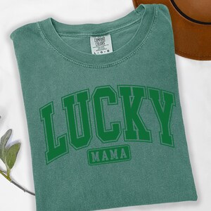 Comfort Colors® Lucky Mama T-shirt, St Patty&#39;s gift shirt,  St Patrick Day shirt, Lucky Shirt, Irish Day Gift, Saint Patrick Day Tee t741