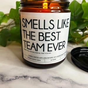 Employee Christmas Gifts Bulk, Personalized Best Team Candle, Corporate Gift, Team Appreciation, Coworker Gift, Employee Thank You Gifts