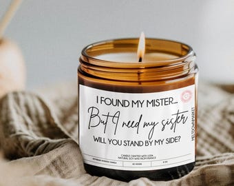 Bridesmaid Proposal Candle: Personalized Soy Wax Gift