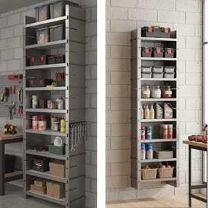 Sheet Metal Shef Unit, Wall-Mounted, 8–9–10 Shelf Designs (All Included) (Digital Download)