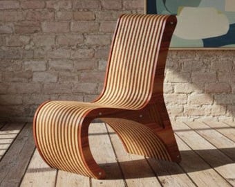 Parametric Plywood Chair Plans, CNC Router Ready DXF Files (Digital Download)