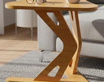 Side Table Plans, CNC Router DXF Files, Plywood Furniture (Digital Download)