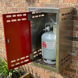 Planos DXF para armarios metálicos cortados con láser, planos para armarios de bombonas de gas GLP para exteriores (descarga digital)