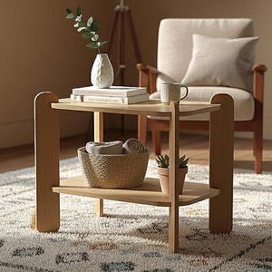 Scandinavian Side Table CNC Cut DXF File for 18mm 23/32") Plywood