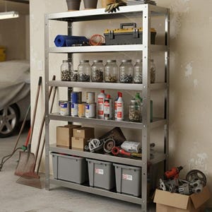 Archivos DXF de estanterías de chapa metálica: Diseño de unidad de almacenamiento industrial (digital)