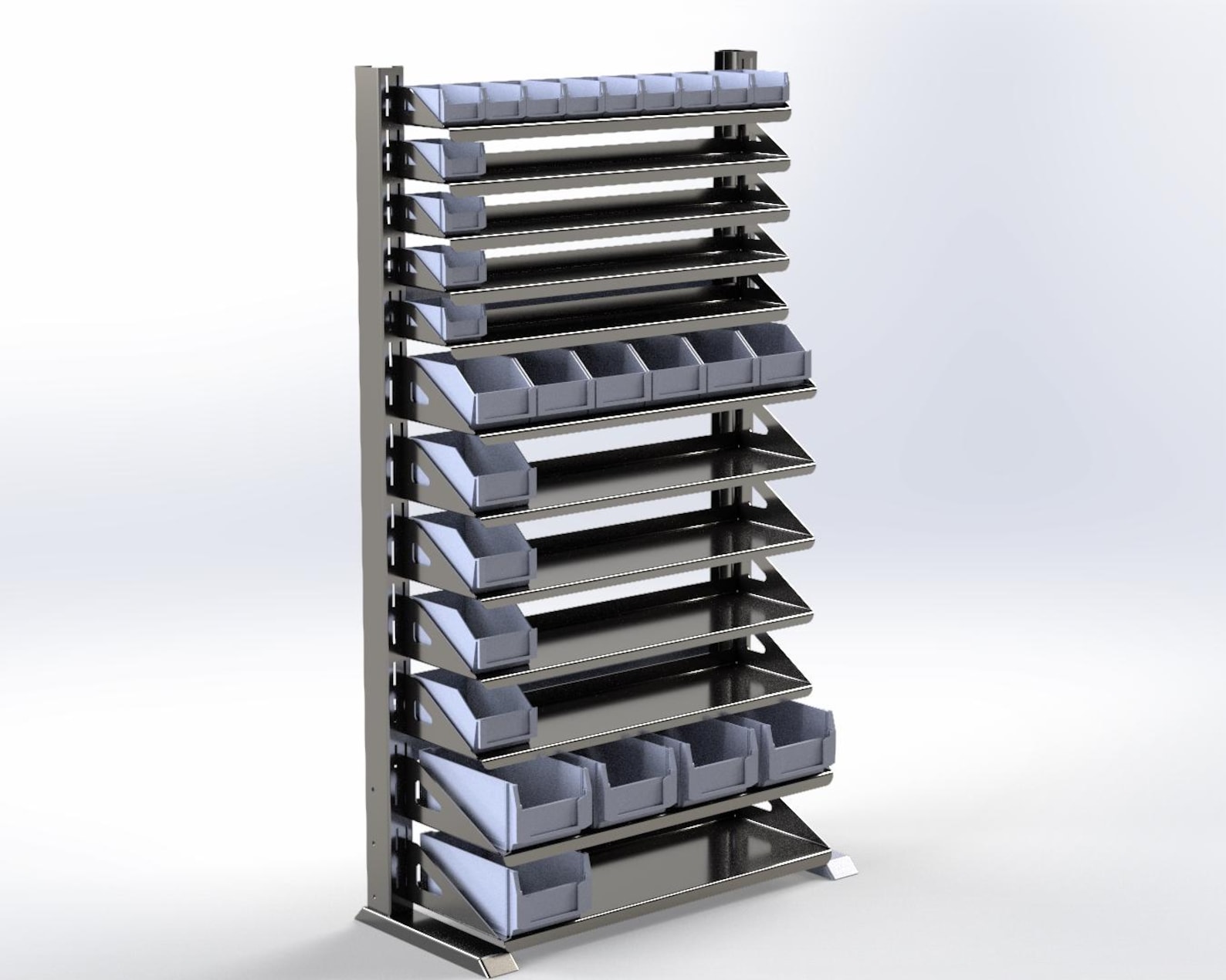 Fab File Storage Bin Storage Rack | Free-standing Metal Shelf | Industrial Organizer ...