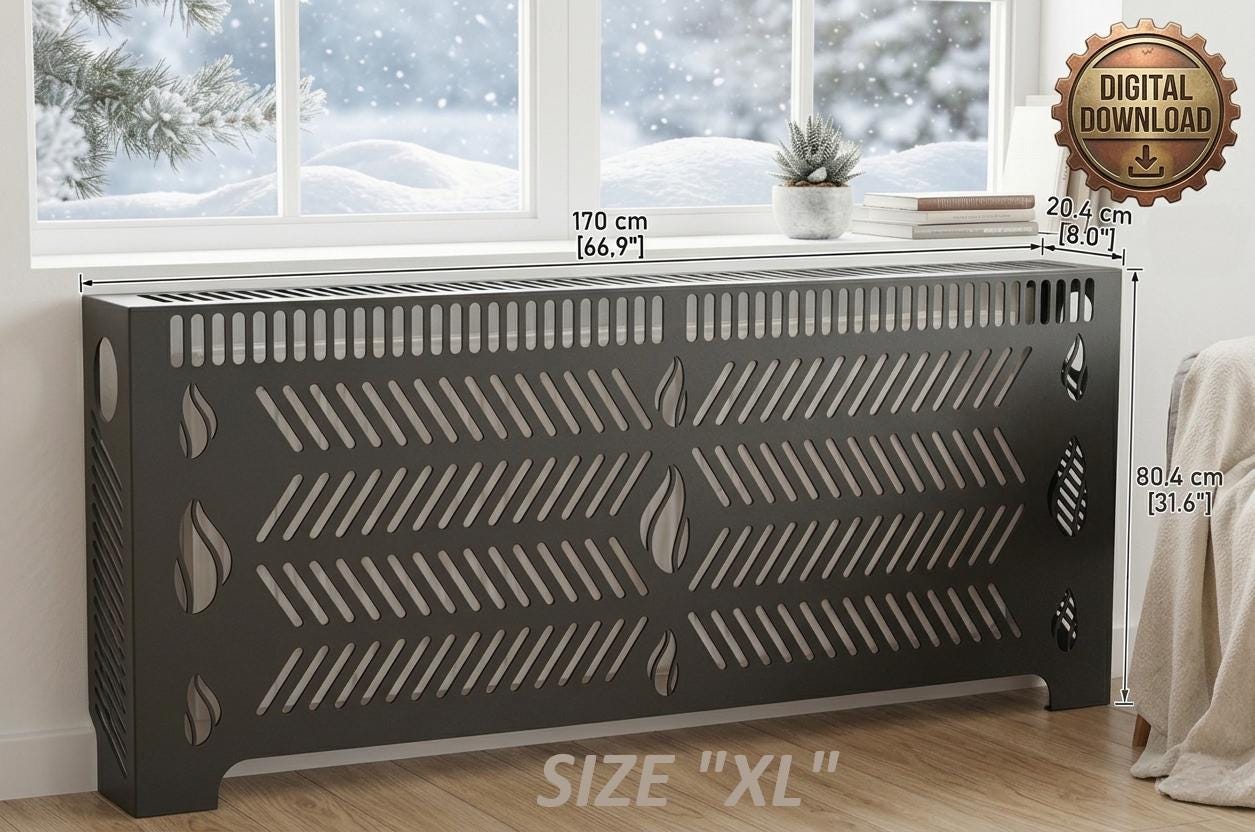 Sheet Metal Radiator Cover CNC Laser Plasma DXF Cut Files, Heater ...