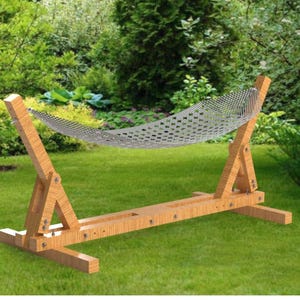 DIY Wooden Hammock Stand Plans | Adjustable Hammock Stand, Customizable Hammock Stand,  - (from 8 ft to 10.5 ft long) (244 cm – 320 cm)