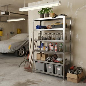 File DXF per scaffali in lamiera: progettazione di unità di stoccaggio industriale (digitale)