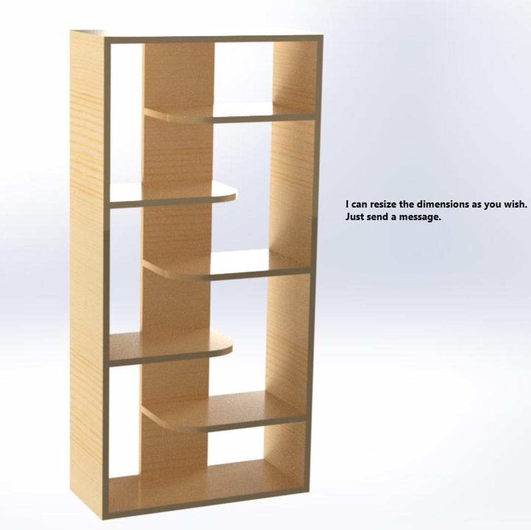 Bookshelf I Bookcase I Plywood 5-shelf Bookshelf | Modern DIY Storage ...