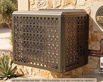 Air Conditioner Cover Laser Cut Dxf Files, 12000 BTU,  (Digital Download)