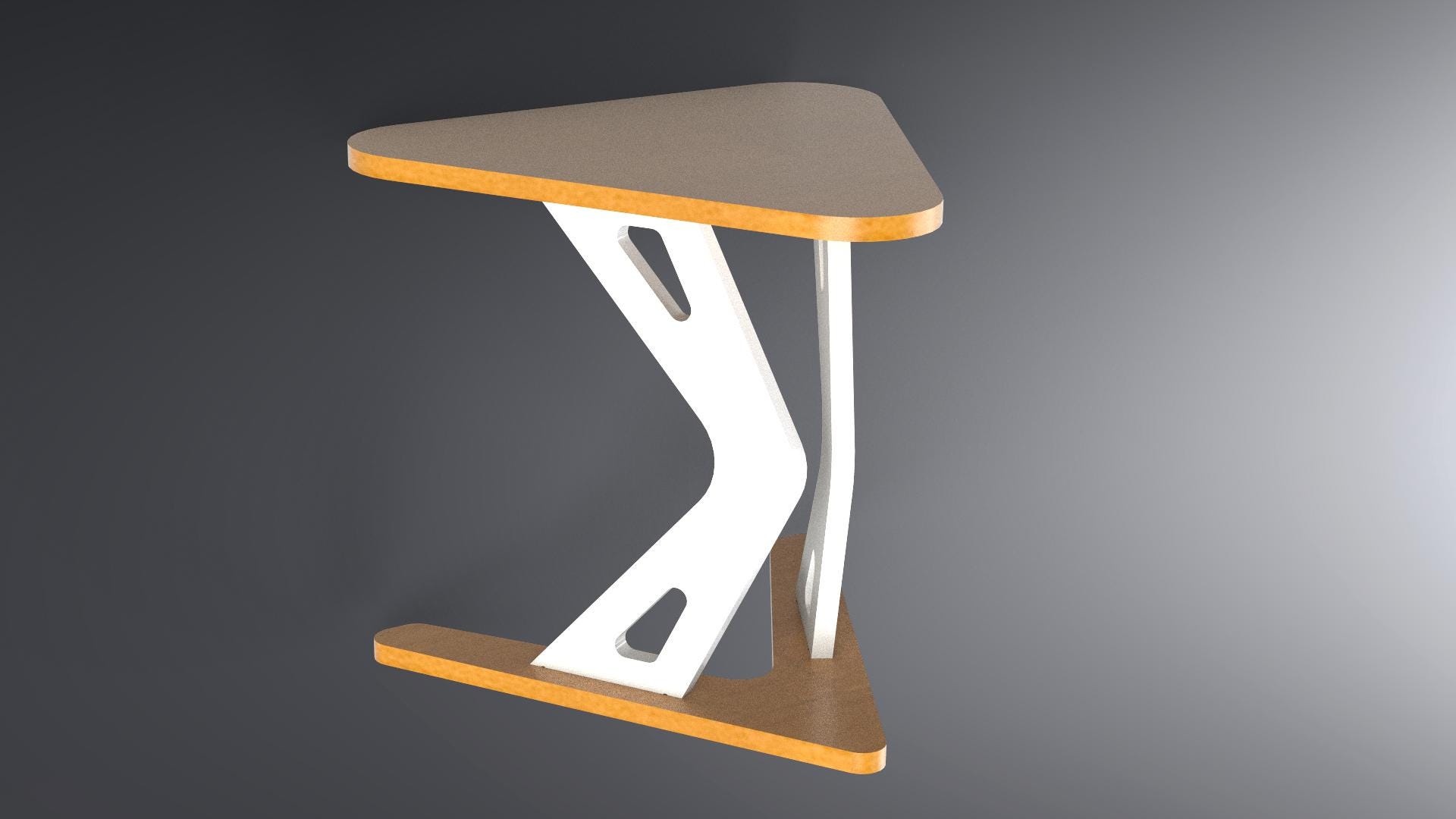 Side Table Delta Shaped, CNC DXF Files, 18mm (23/32in) Plywood (digital ...