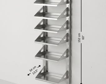 Estanterías de chapa metálica: almacenamiento modular de pared, corte láser y plasma (archivos digitales CNC DXF)