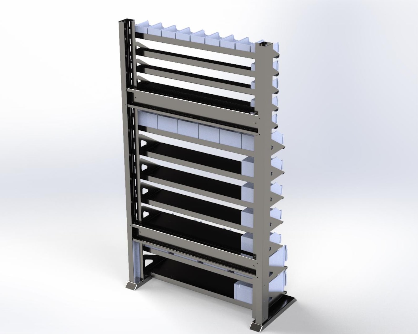 Fab File Storage Bin Storage Rack | Free-standing Metal Shelf | Industrial Organizer ...