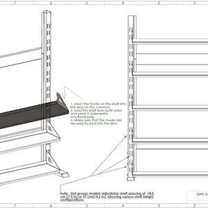 Exploded View Shelf Metal Shelf – Adjustable Tier Height - (digital Download, DXF Files) - Etsy