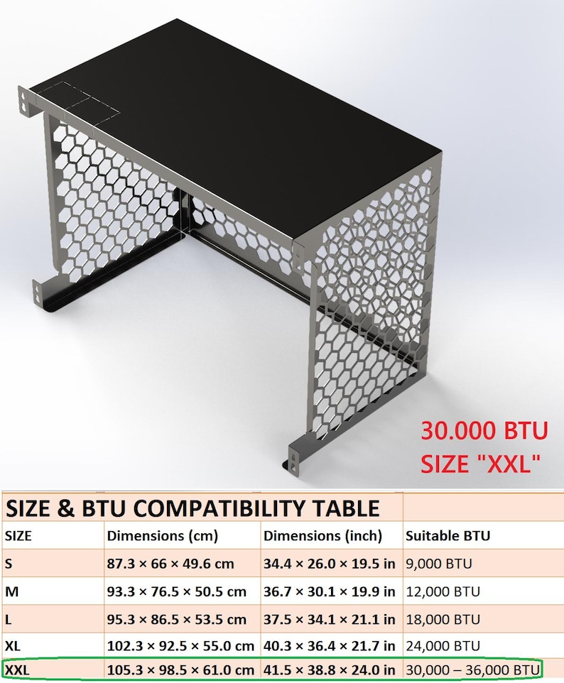 Air Conditioner Cover Laser Cut Dxf Files, Protective Enclosure 30.000 Btu ( Size: XXL) (Digital Download) image 2