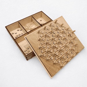 Nodo - Juego de goma elástica - Juego de mesa de madera - Archivos cortados con láser (SVG, PNG, LightBurn) - Juego de madera DIY, descarga digital Juego de mesa cortado con láser