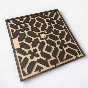 Labirinto in legno - Taglio laser - Download digitale di file PNG, SVG e Lightburn