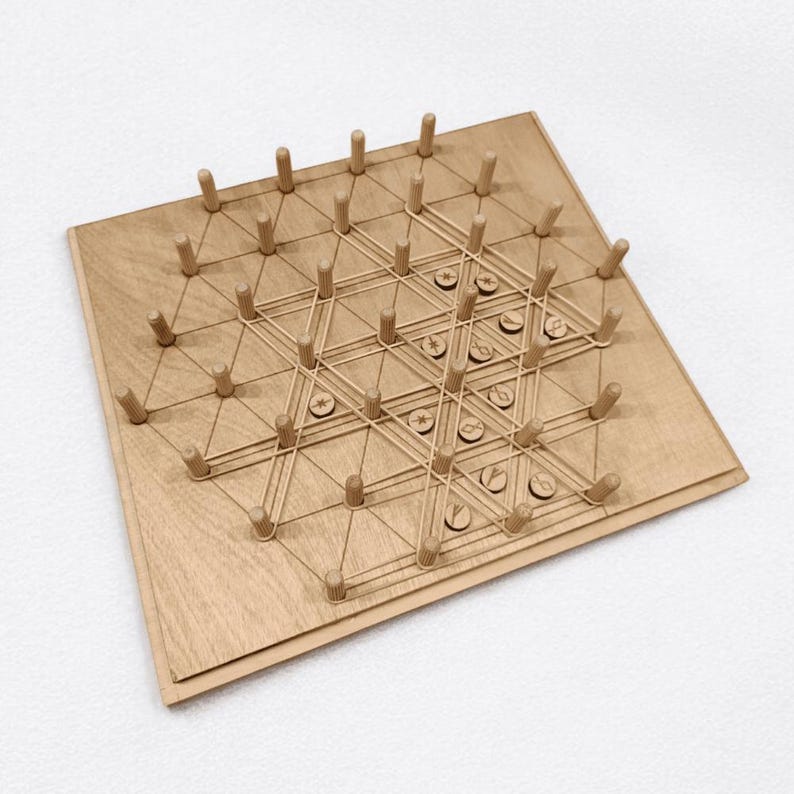 Knooppunt - elastiekspel - houten bordspel – lasergesneden bestanden (SVG, PNG, LightBurn) – DIY houten spel, digitale download lasergesneden bordspel afbeelding 4