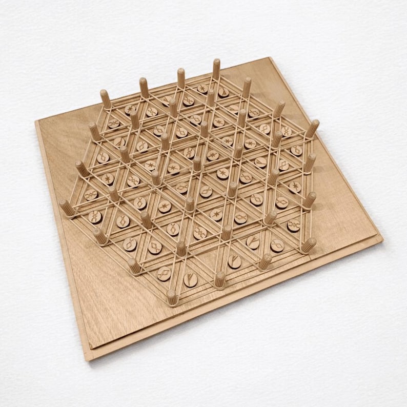 Knooppunt - elastiekspel - houten bordspel – lasergesneden bestanden (SVG, PNG, LightBurn) – DIY houten spel, digitale download lasergesneden bordspel afbeelding 5