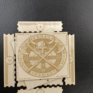 Triangle tactics box parts. Laser engrave and cut