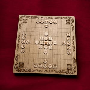 File di taglio laser del gioco da tavolo vichingo Hnefatafl / Pacchetto SVG e PNG / Incisione su legno, compensato o qualsiasi materiale / CNC, Glowforge, Lightburn
