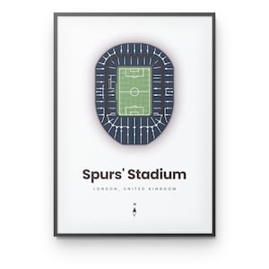 Tottenham Stadium, Tottenham Hotspur, Football Poster, Soccer Print, Wall Art, Gift, London