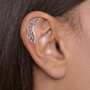 Sterling Silver Helix Piercing- celtic helix earring, ear piercing, helix stud, silver helix earring , Celtic jewelry
