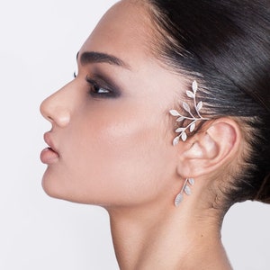 Sterling Silver Big Tree Ear Cuff - wedding jewelry, woodland wedding, bridal jewelry, elven ear cuff, elven jewelry, fantasy wedding
