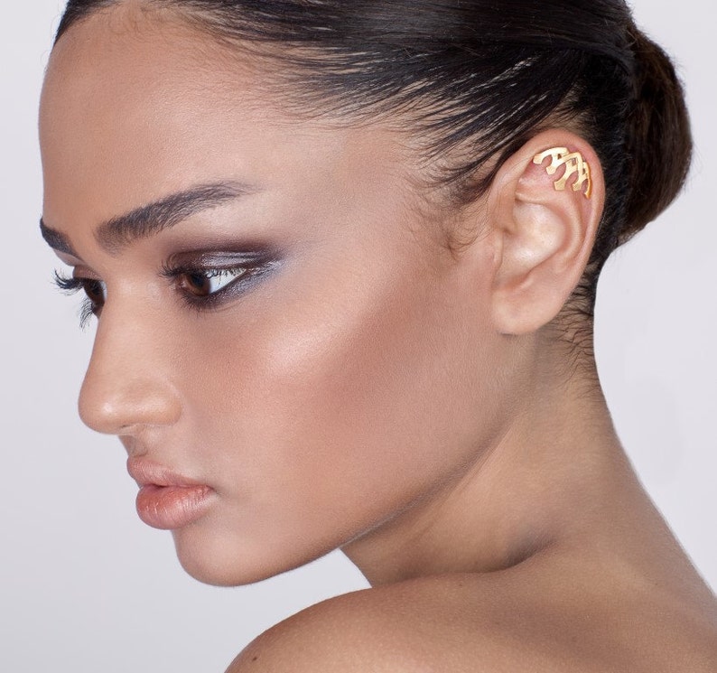 gold plated helix earrings