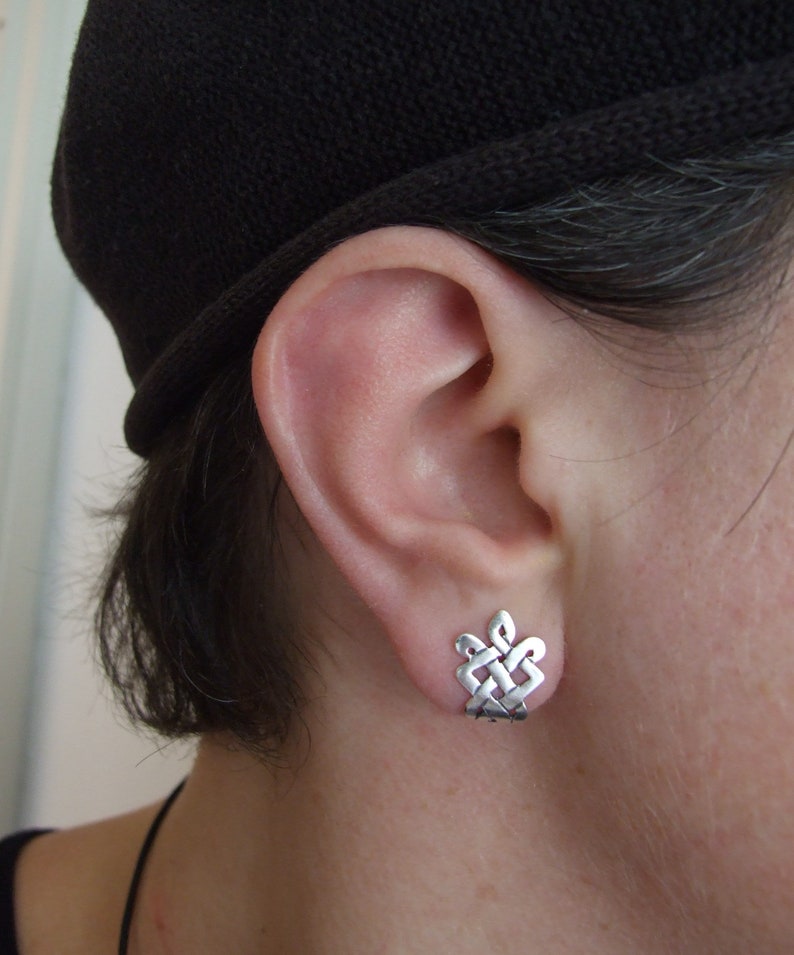 Celtic wedding Silver Celtic Hugging Earrings silver earrings stud earrings celtic jewelry silver stud earrings celtic earrings