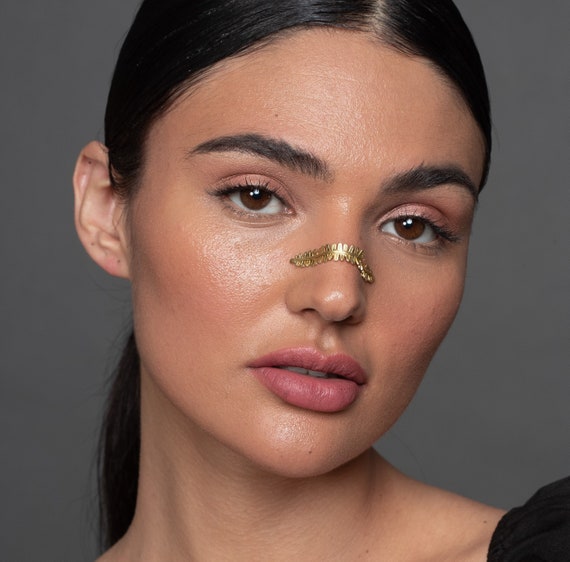 14k Gold Fern Nose Cuff Alternative Nose Jewelry Woodland Etsy