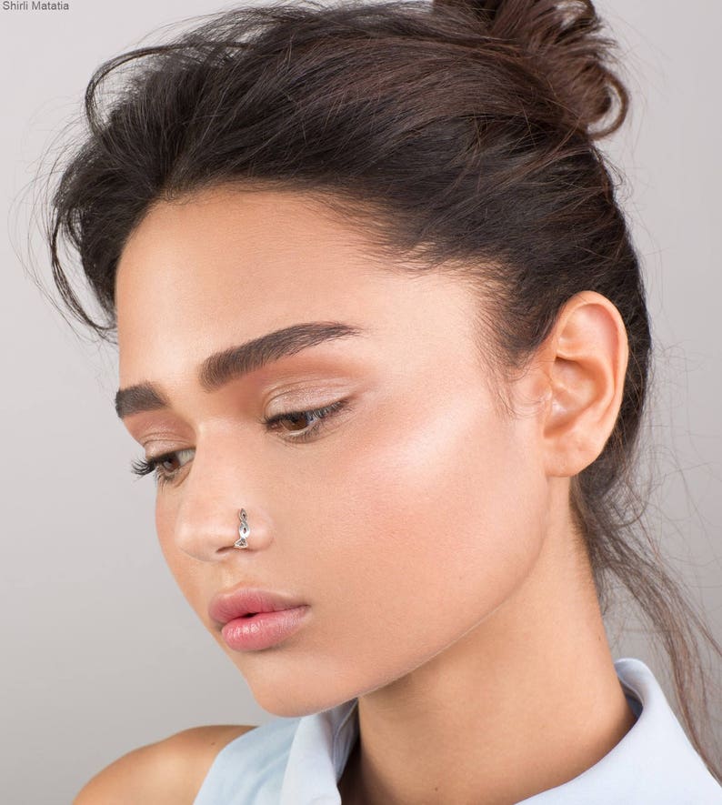 Delicate Celtic Fake Nose Ring Faux Nose Ring Fake Nose Etsy