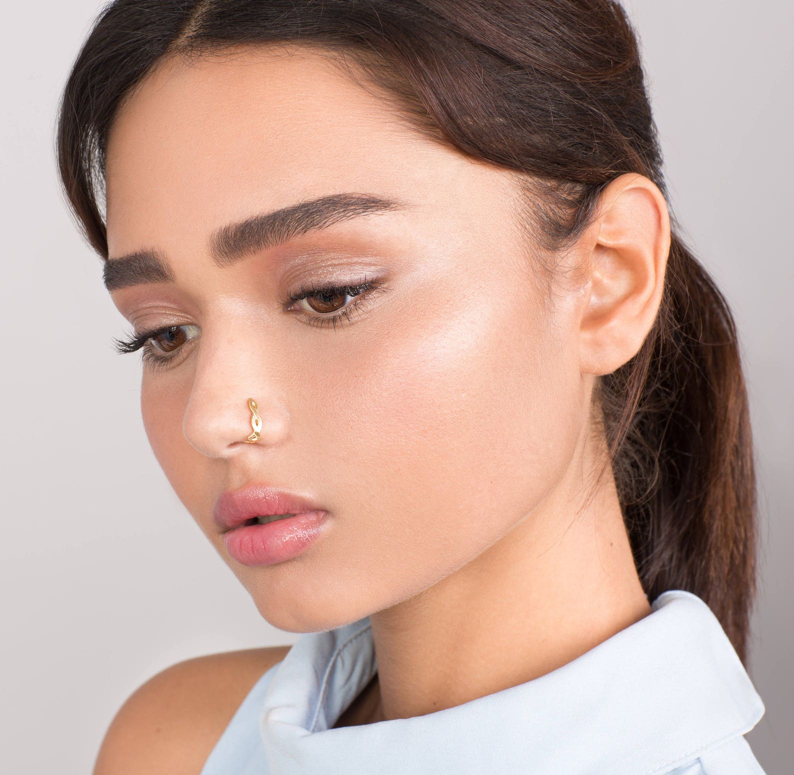 Gold Celtic Fake Nose Ring Faux Nose Ring Fake Nose Hoop Etsy