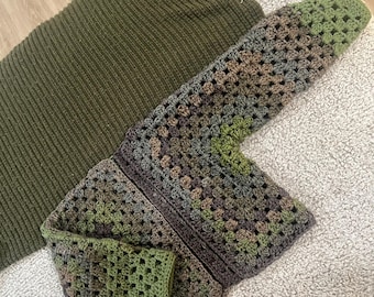 Einfaches Häkelanleitung für eine Strickjacke - Oma Stitch Sweater PDF für Anfänger