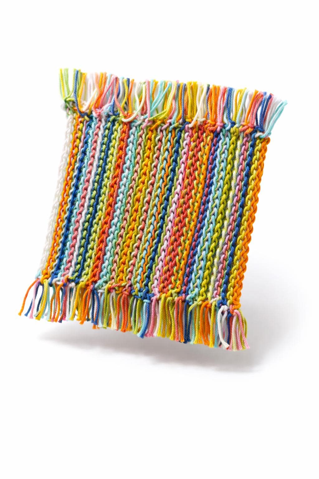 Scrap Yarn Crochet Coaster Easy Stash Buster Project