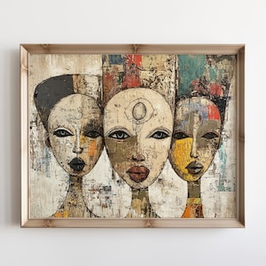 Abstract African Wall Art African Print Art African Culture Art African Abstract Wall Art Home Decor Abstract Art