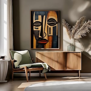 Abstract African Wall Art African Print Art African Culture Art African Abstract Wall Art Home Decor Abstract Art