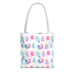 Cotton Candy Tote Bag, Sweet Treat Bag, Grocery Tote, Reusable Shopping Bag, Candy Lover Gift, Pastel Tote