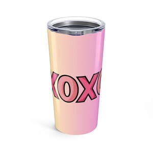 XOXO Tumbler 20oz - Stylish Travel Cup, Perfect Gift for Friends, Valentine&#39;s Day, Wedding Favors, Home & Office