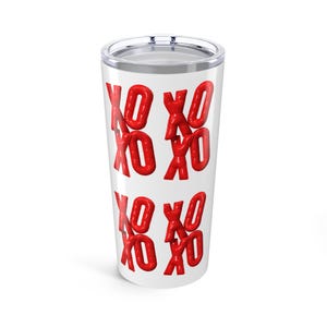 XOXO Love Becher 20 Unzen - Perfekt für Valentinstag, Geschenke, Partys, Romantik, tägliche Hydratation, süße Kaffeetasse